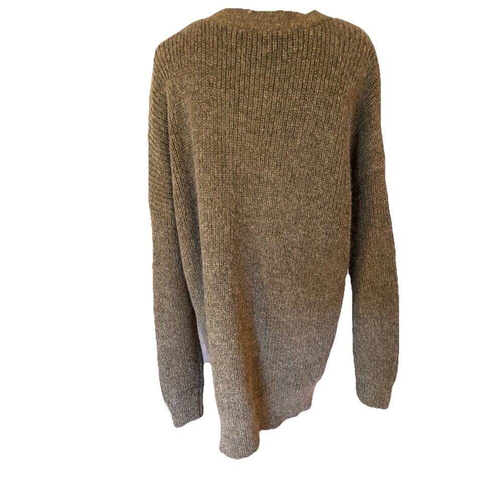 Free People Slouchy Oversized Tan Wool Alpaca Blend Grandpa Cardigan M - Picture 3 of 5